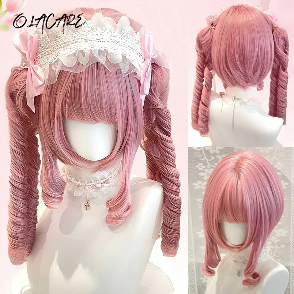 Long Wavy Synthetic Wig with Bangs for Cosplay and Fashion Parties