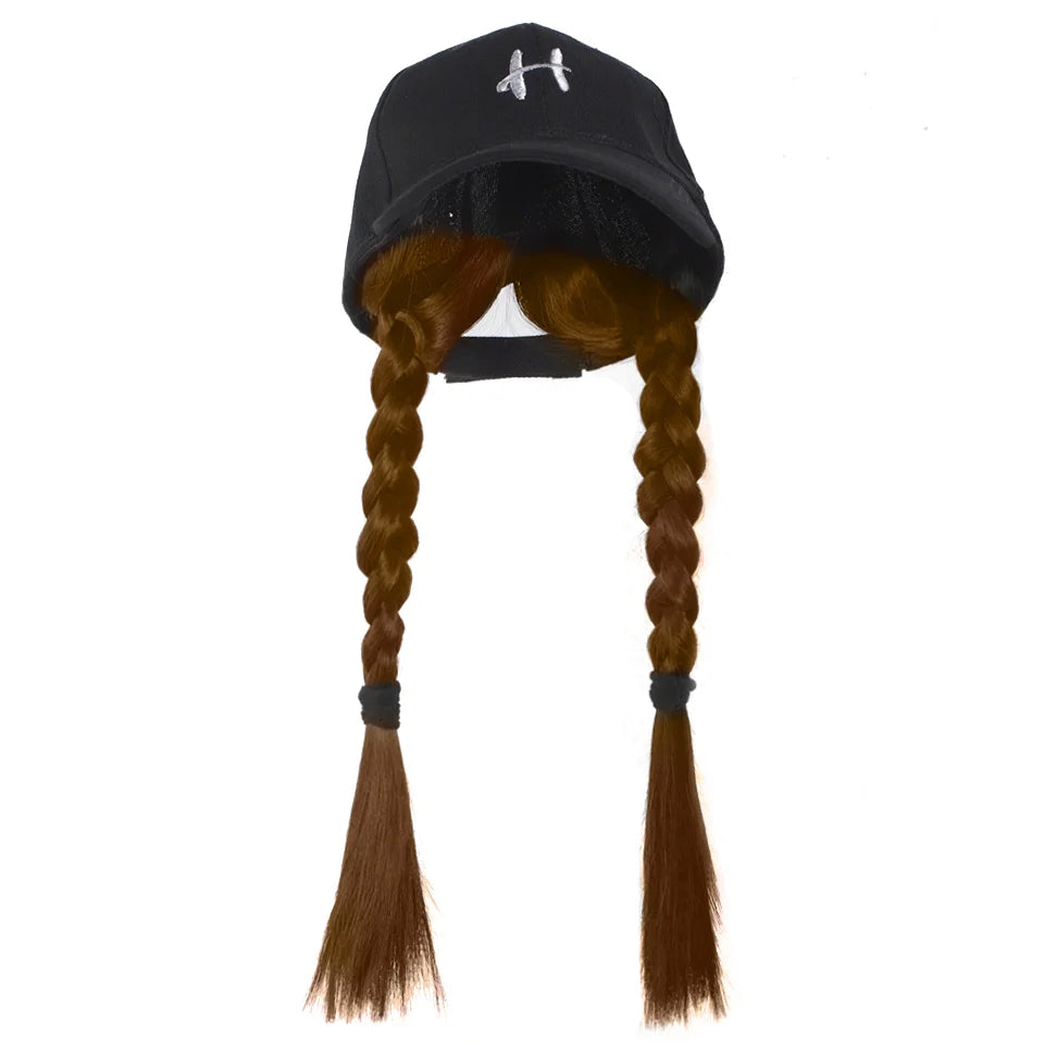 Synthetic Braided Hair Baseball Cap for Quick Hairstyling - 8