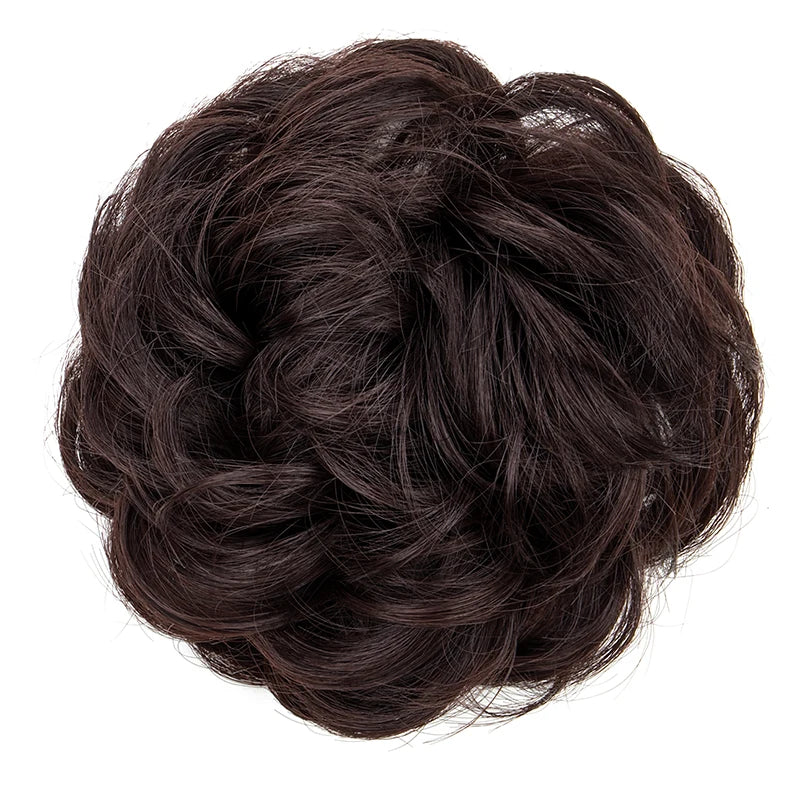 Messy Curly Hair Bun Extension for Instant Voluminous Updo Hairstyles - 18