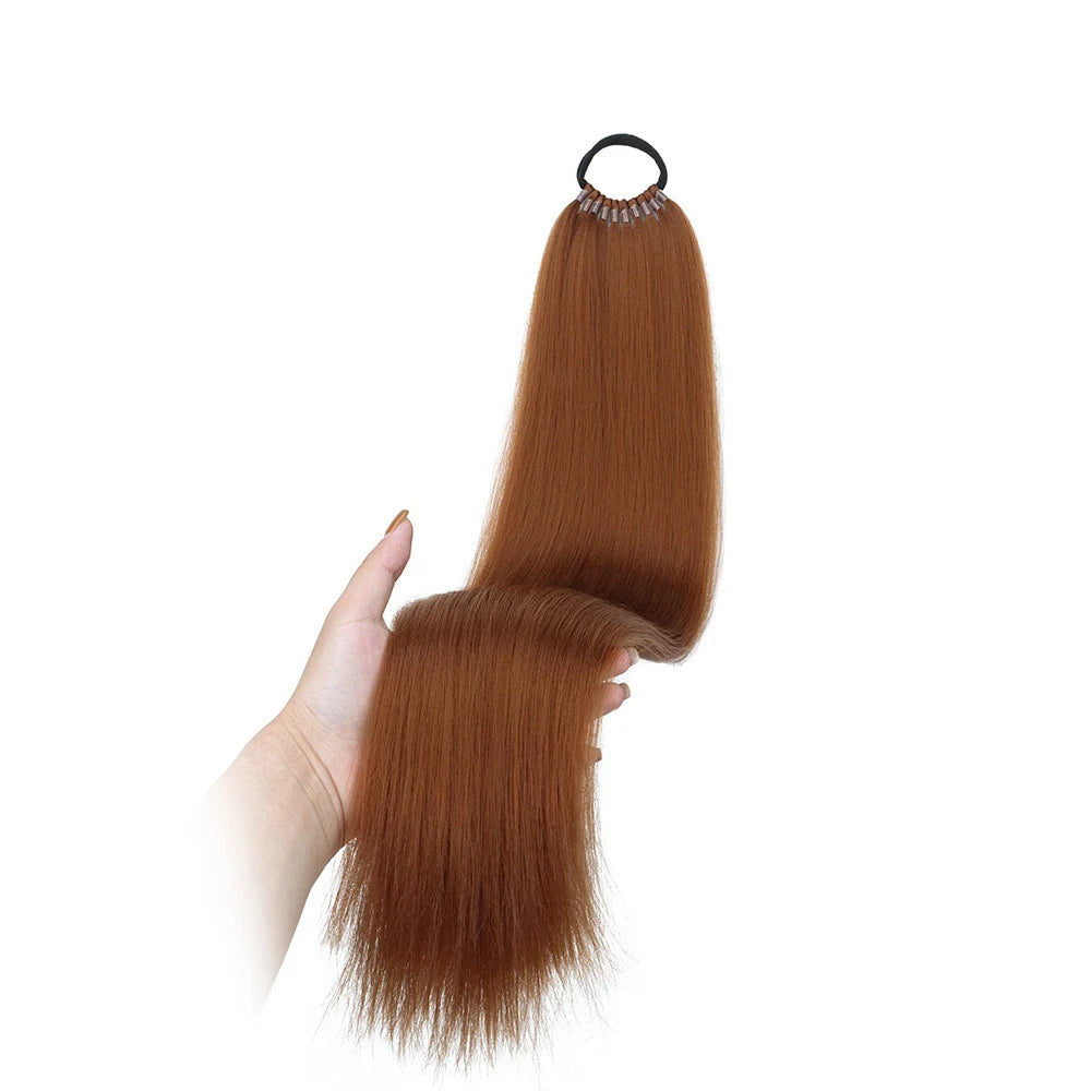 22-Inch Long Straight Synthetic Hair Ponytail Extension - 15
