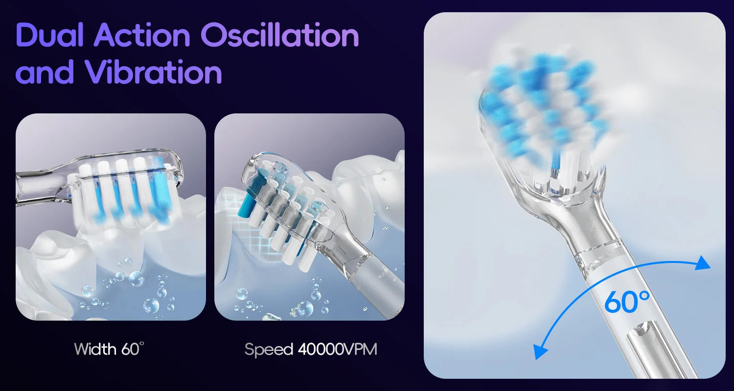 Portable Sonic Electric Toothbrush and Oral Water Flosser Hygiene Set - 15