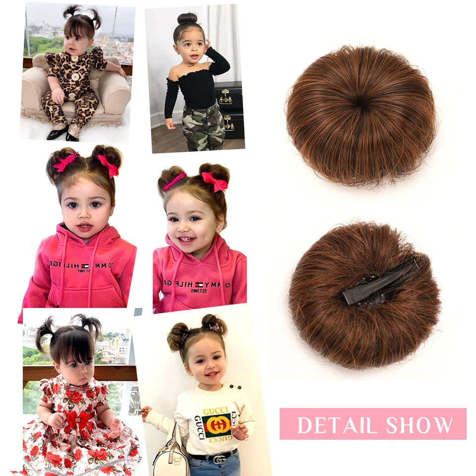 Clip-In Hair Bun for Girls Daily Wear and Cosplay - 3