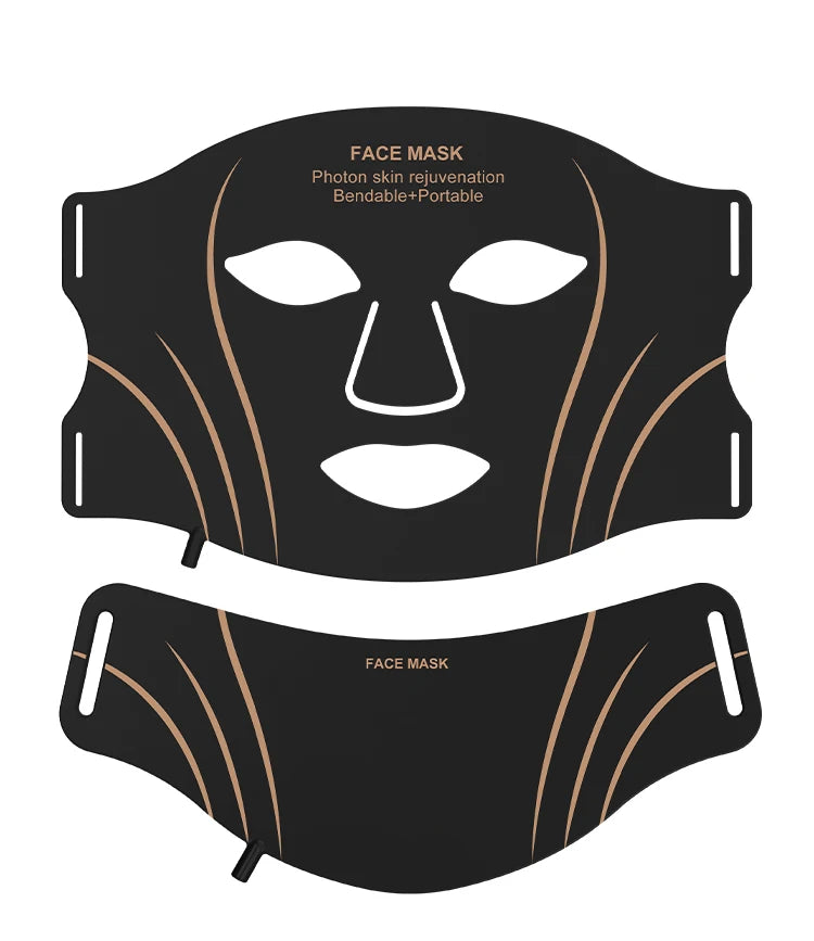 7-Color LED Light Therapy Face and Neck Mask for Skin Rejuvenation