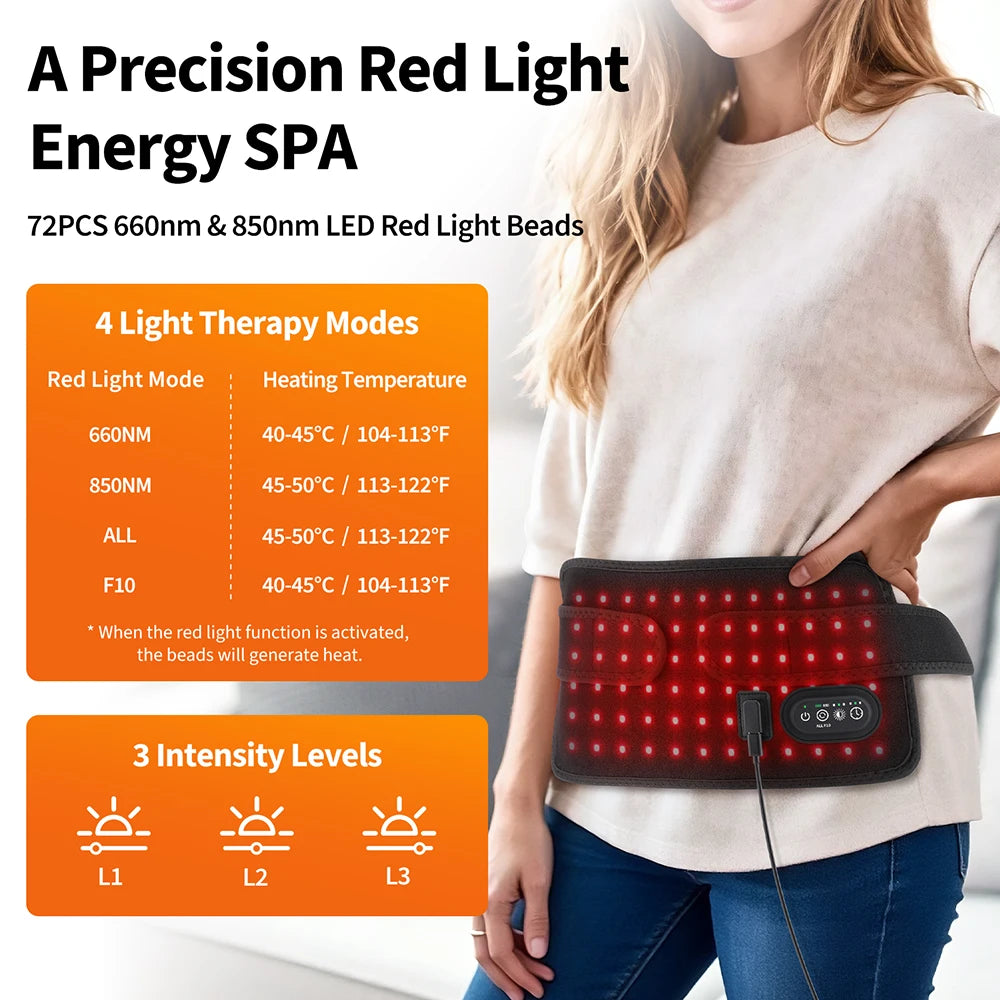 Red and Infrared Light Therapy Belt for Pain Relief and Recovery - 9