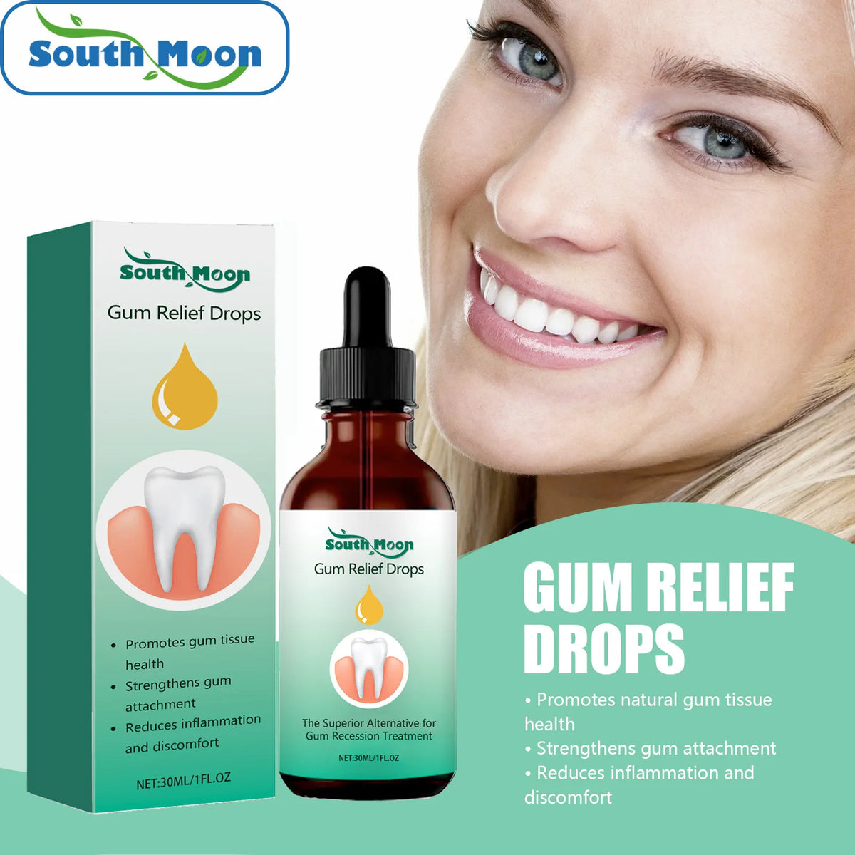 Natural Herbal Toothache and Gum Relief Drops for Oral Health Care