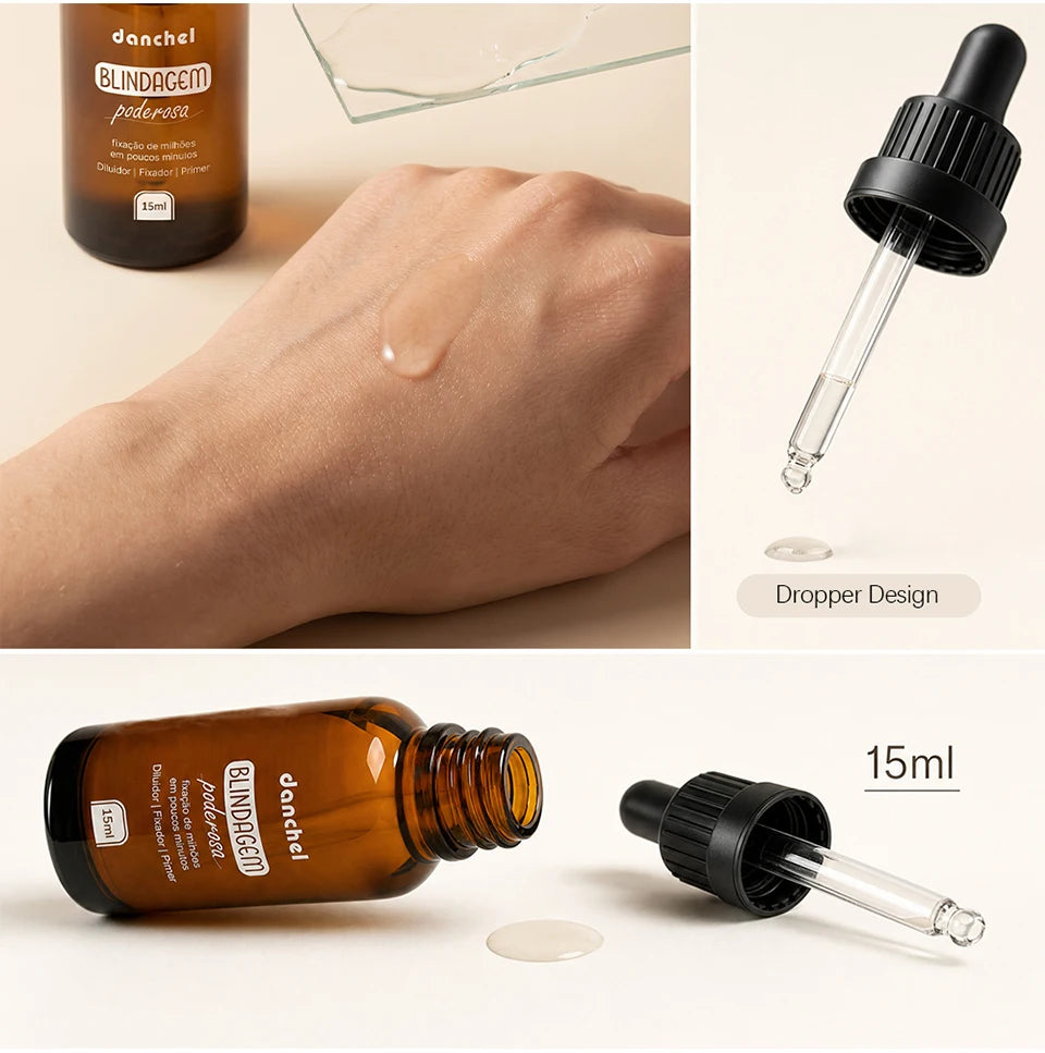 Liquid Foundation and Primer Makeup Set for Long Lasting Natural Finish - 16
