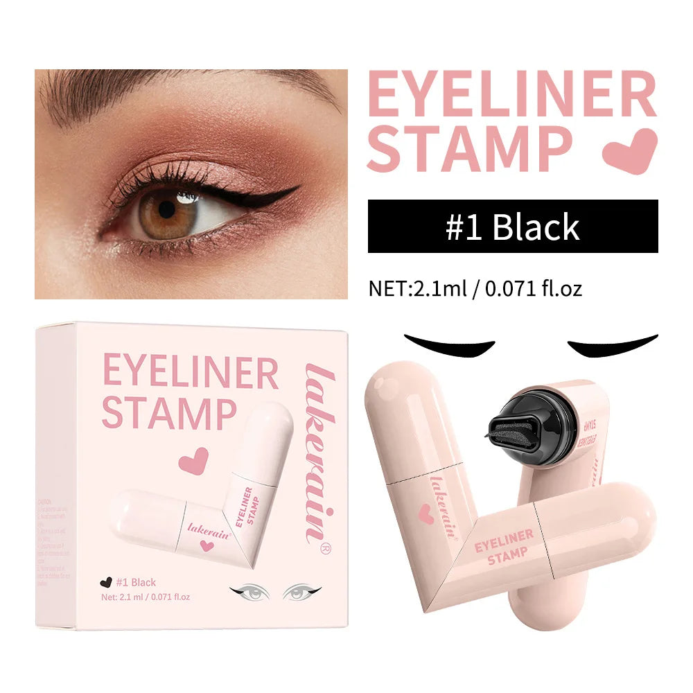 Waterproof Double-Wing Eyeliner Stamp for Beginners and Quick Makeup