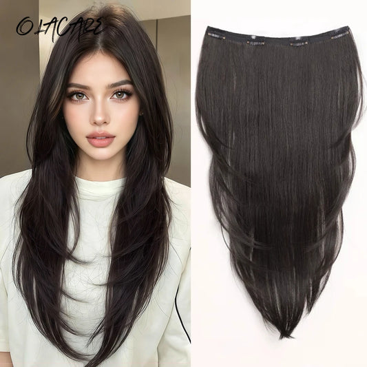 20-Inch Long Layered U-Shaped Clip-In Hair Extensions