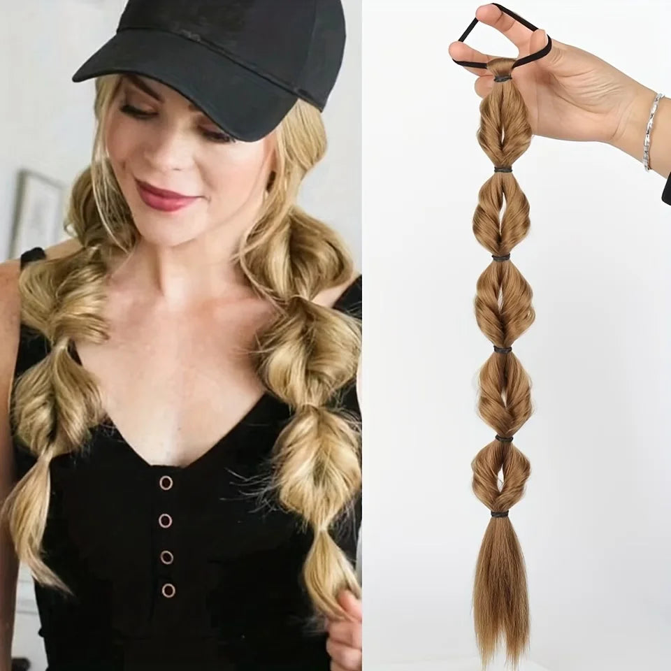 Synthetic Bubble Braid Ponytail Extension for Effortless Hairstyles - 10