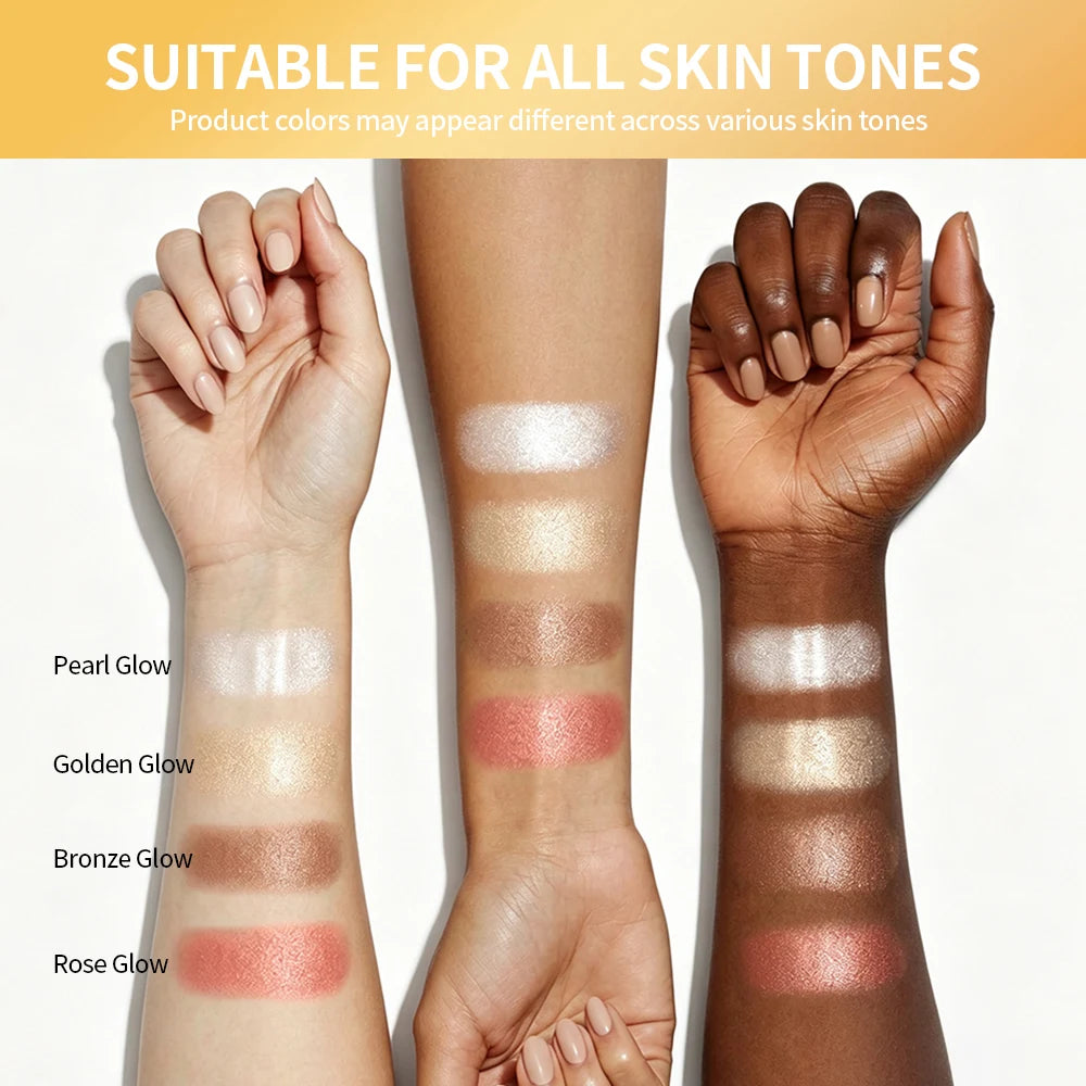 4-in-1 Highlighting and Contouring Face Palette for Eyes and Cheeks - 6