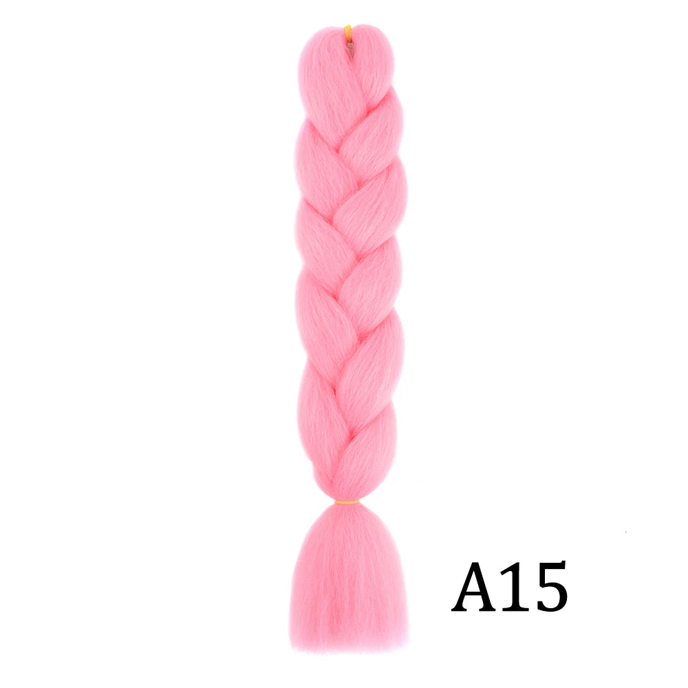 24-Inch Long Synthetic Jumbo Braiding Hair Extensions