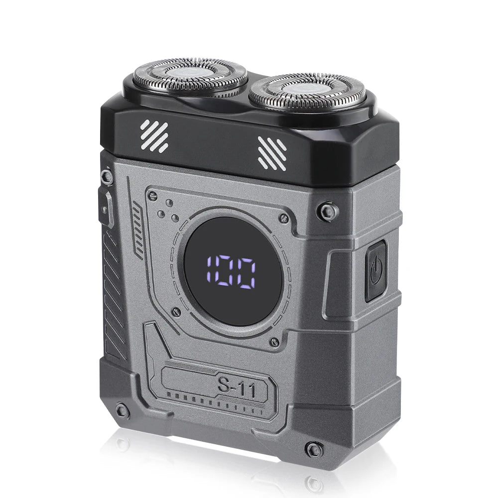 Portable Mini Electric Shaver with Digital Display for Travel and Grooming - 32