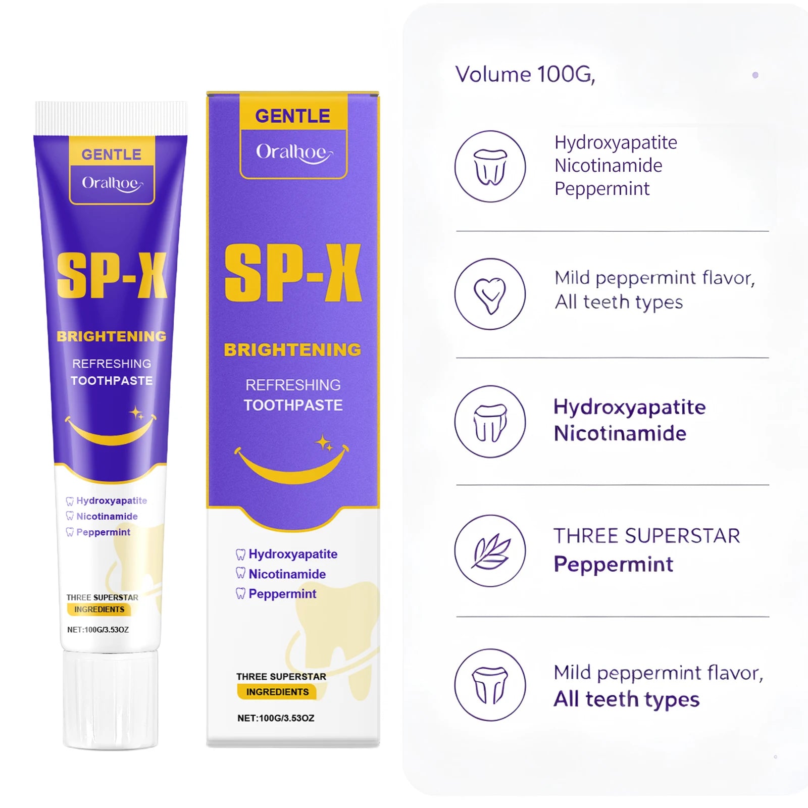 Brightening Toothpaste for Deep Stain Removal and Enamel Protection - 1