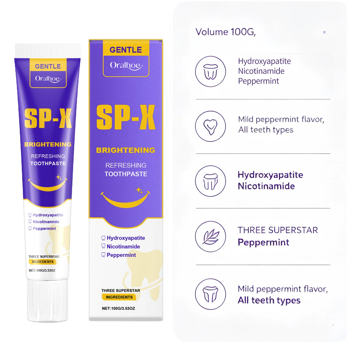 Brightening Toothpaste for Deep Stain Removal and Enamel Protection