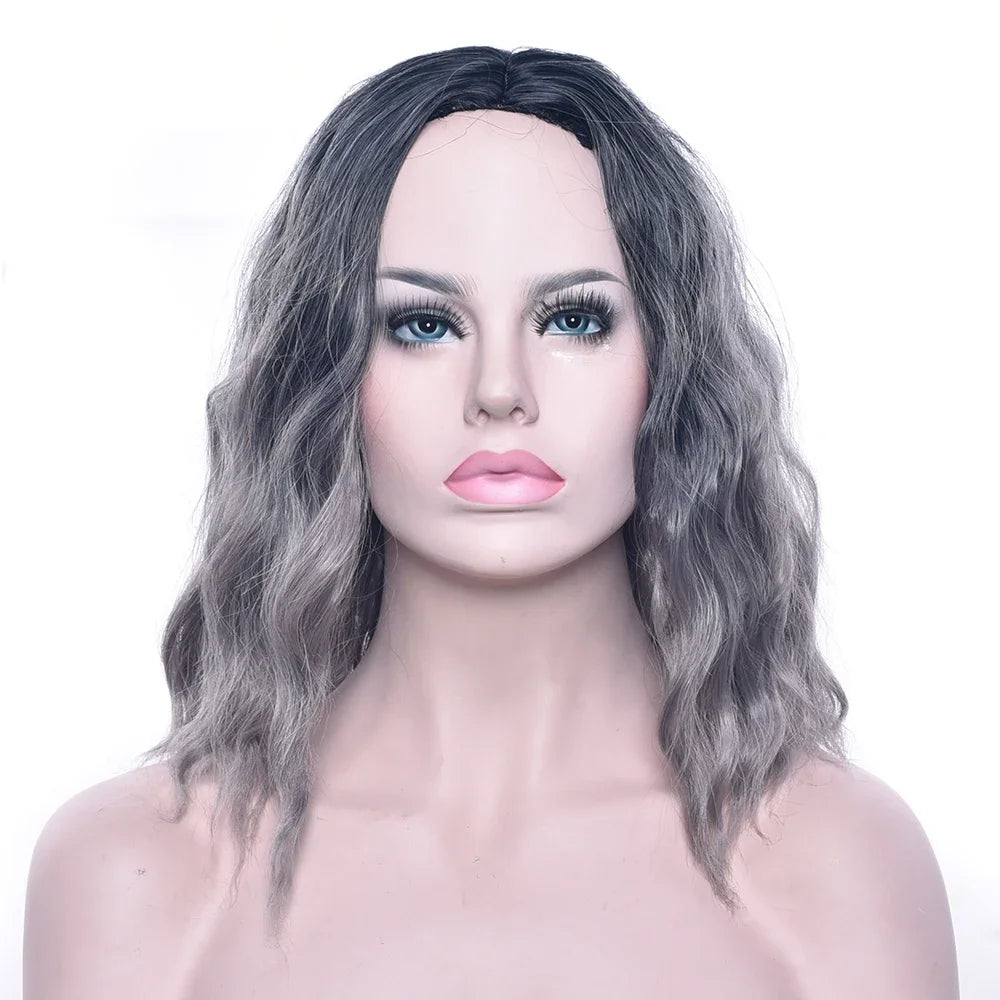 Short Kinky Curly Synthetic Hair Wig for Daily Wear and Cosplay Parties - 15
