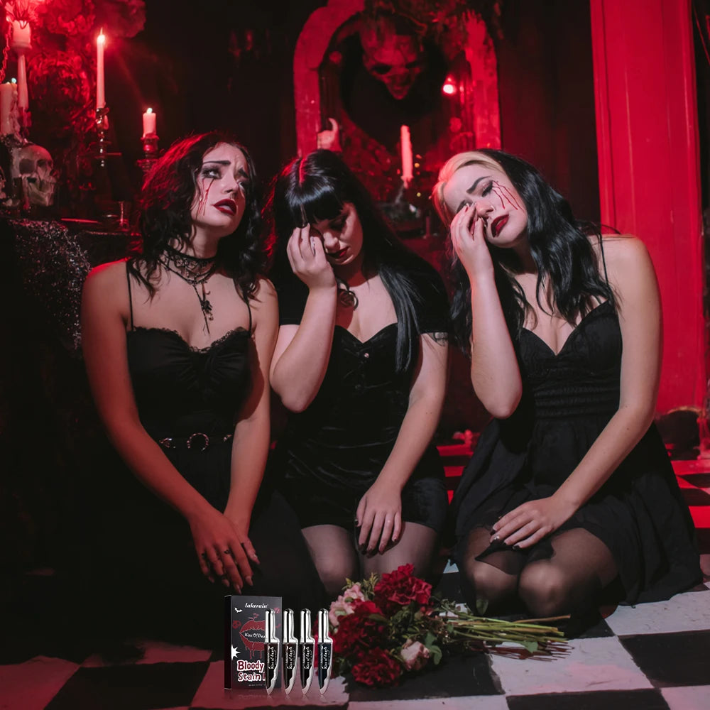 Bloody Lip Stain Set for Gothic Halloween Makeup and Costume Parties - 14