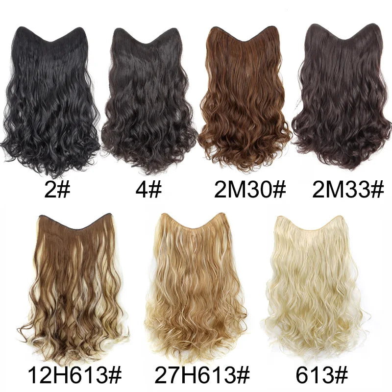 20-Inch V-Shaped Wavy Clip-In Hair Extensions