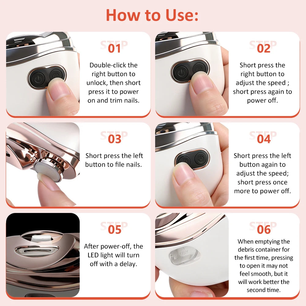 Automatic Electric Nail Trimmer and Polisher for Safe Manicure - 17