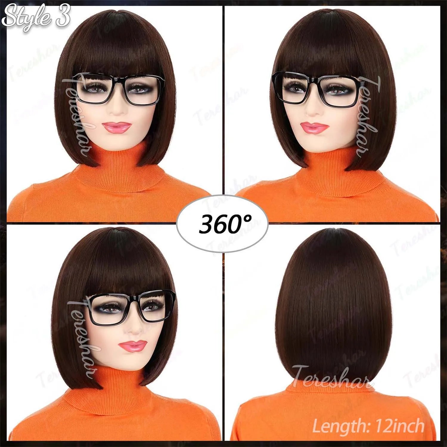 Character Cosplay Costume Wig Set for Halloween and Themed Parties - 3
