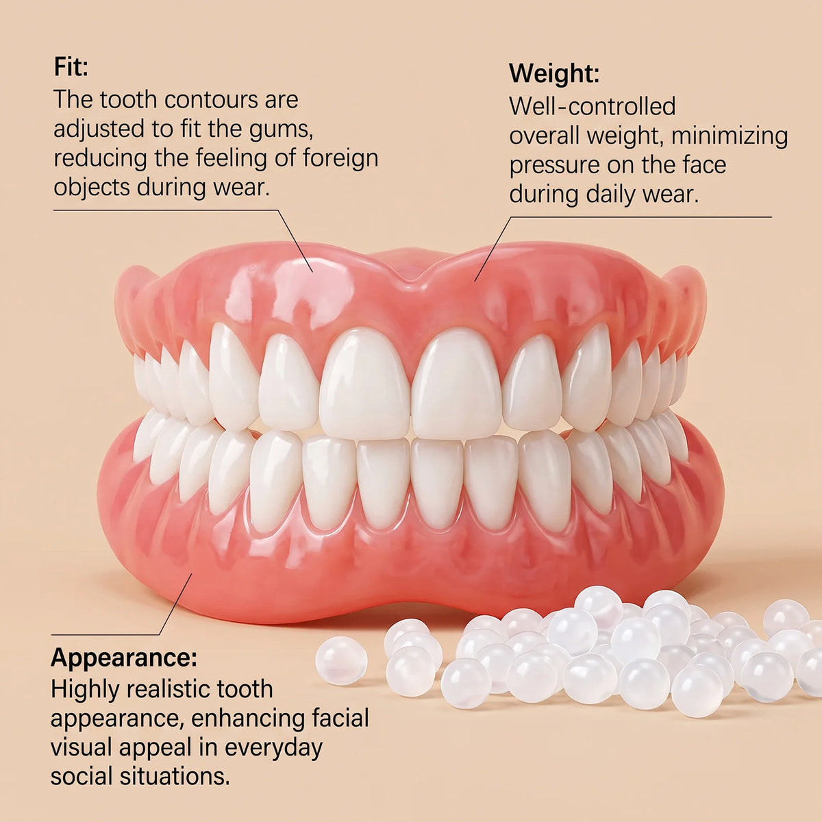 Comfortable Silicone Cosmetic Veneers for a Realistic Instant Smile