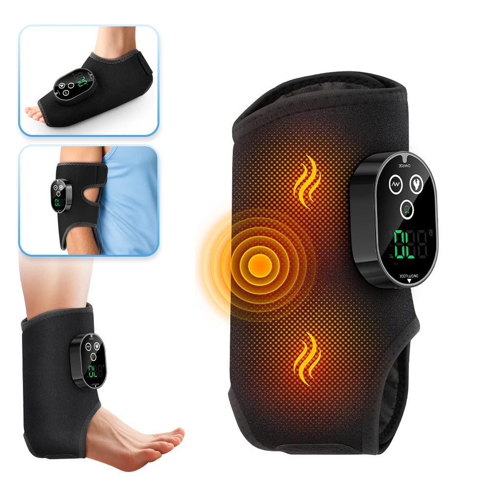 Heated Vibration Ankle and Foot Massager for Pain Relief and Recovery