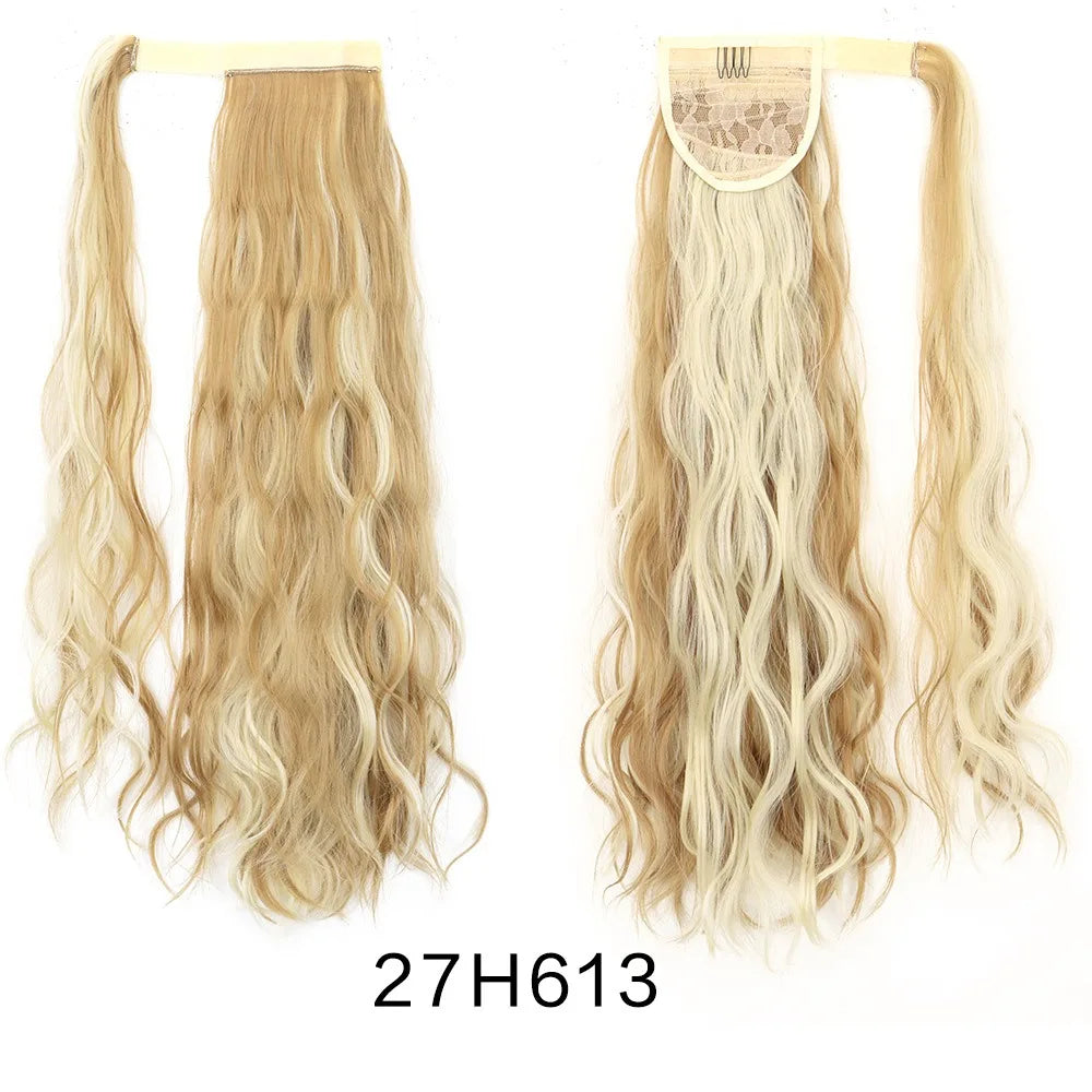 22-Inch Wavy Wrap-Around Ponytail Hair Extension