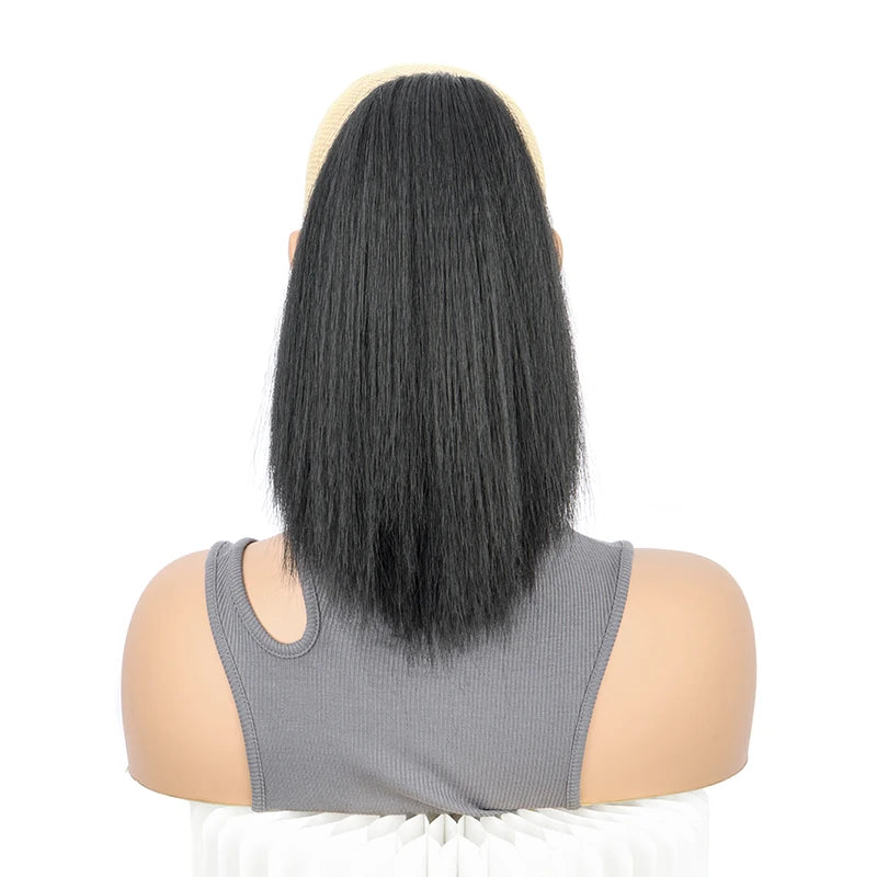 10-Inch Kinky Straight Drawstring Ponytail Hair Extension - 4
