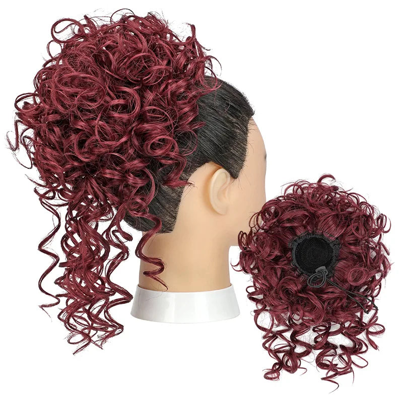 Curly Messy Bun Hair Extension with Drawstring for Instant Volume - 15
