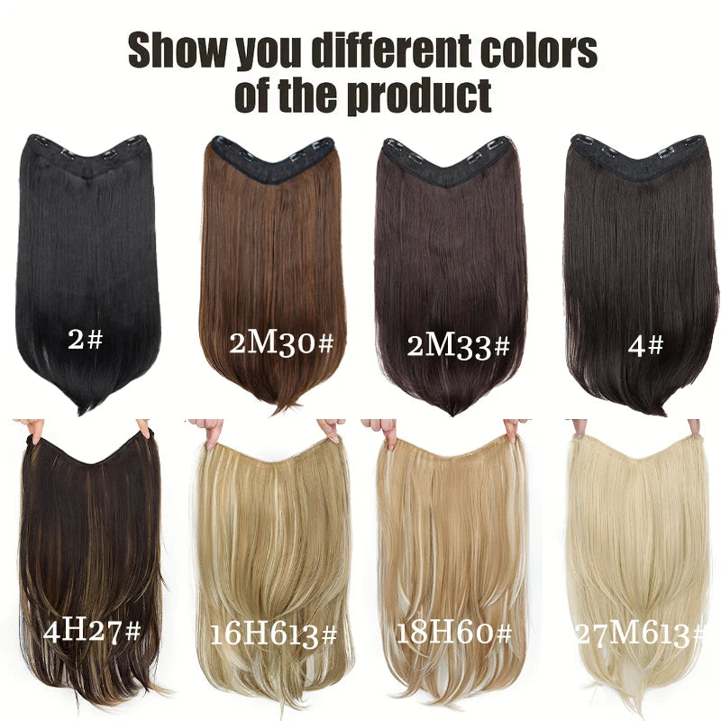 22-Inch V-Shaped Layered Straight Hair Extension for Volume - 7