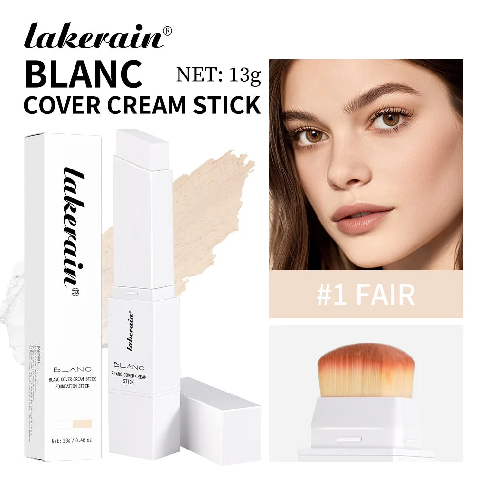 Dual-Ended Waterproof Foundation and Concealer Stick with Built-in Brush - 24