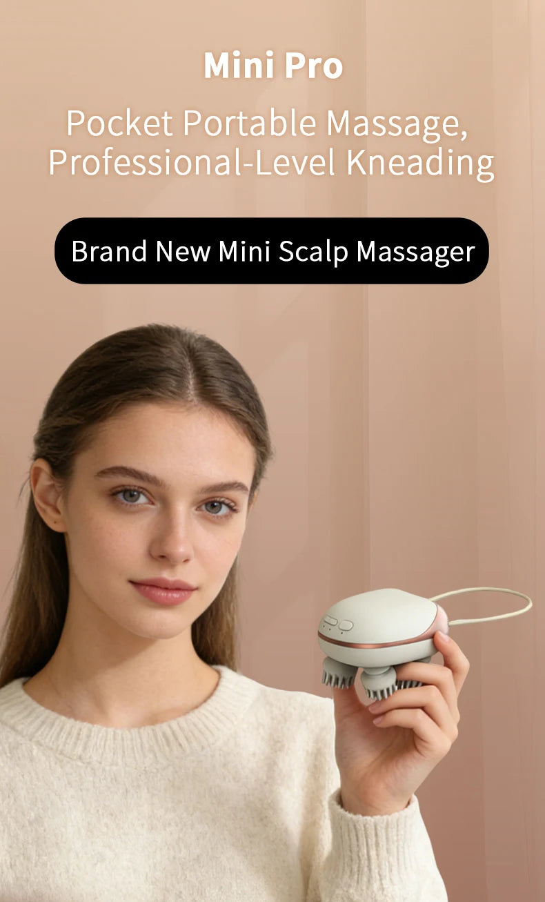 Waterproof Cordless Electric Scalp and Full Body Massage Machine