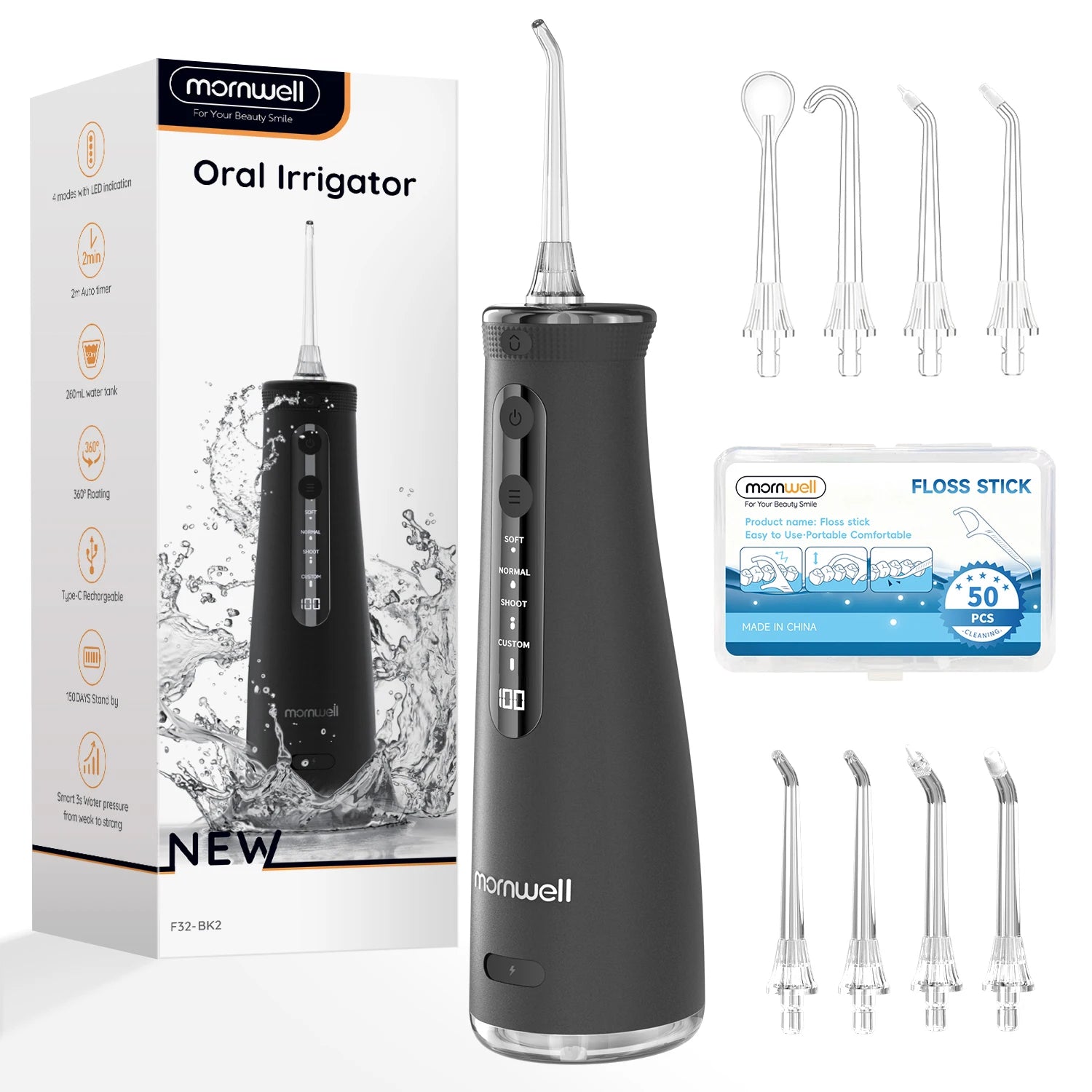Portable Cordless Water Flosser for Deep Teeth Cleaning and Gum Care - 18