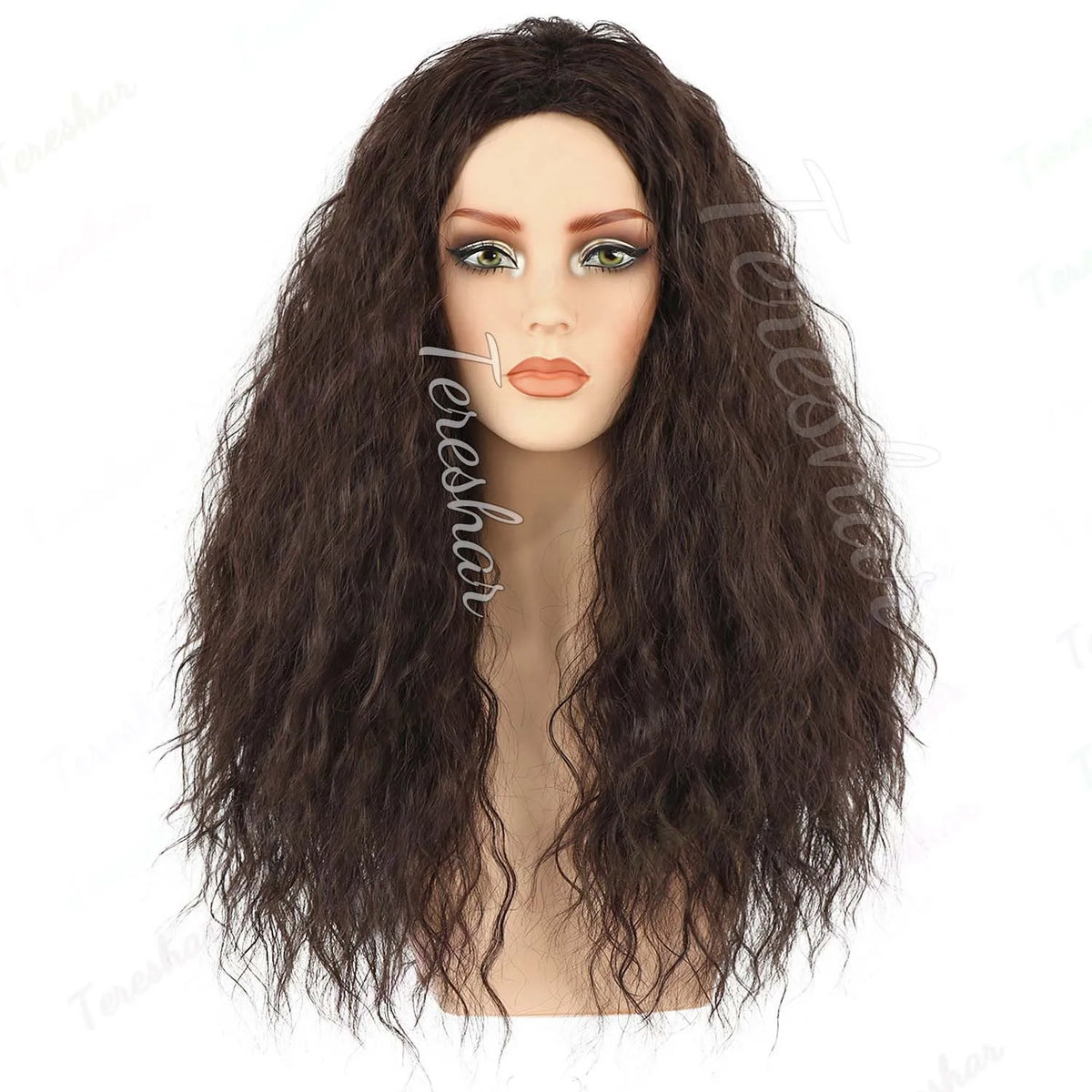 Long Curly Synthetic Witch Wig for Halloween Costume and Cosplay Parties