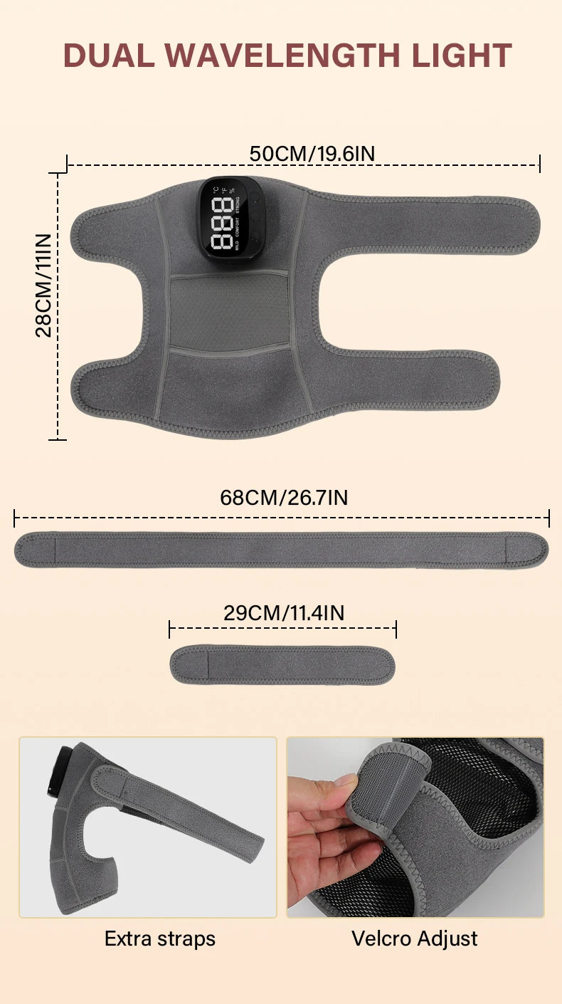 Cordless Heated Vibration Massage Wrap for Knee, Shoulder and Elbow - 13