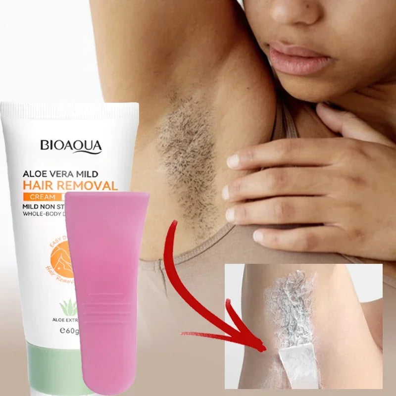 Painless Aloe Vera Hair Removal Cream for Full Body and Intimate Areas - 3