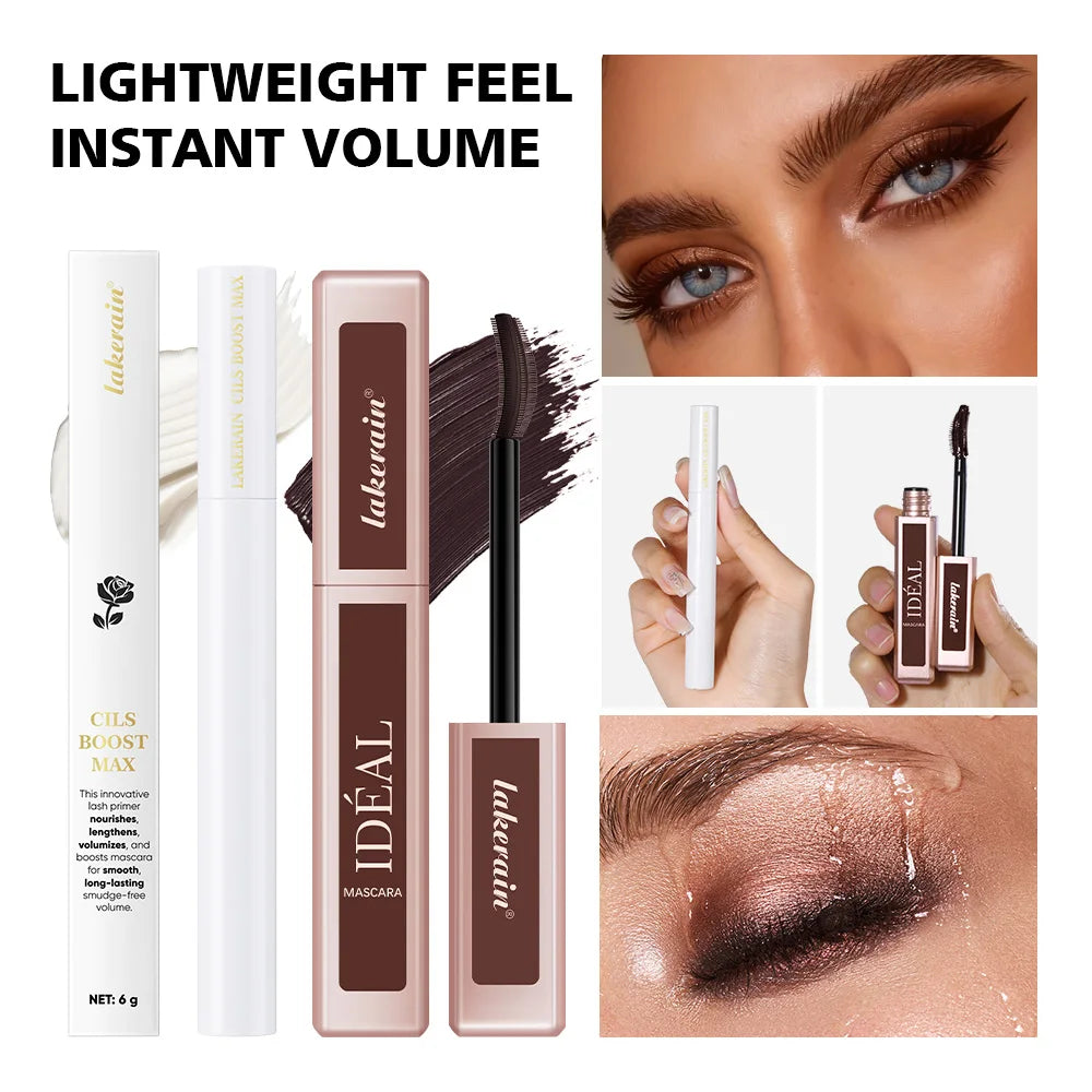 Volumizing Mascara and Lash Primer Set for Long Curling Eyelashes