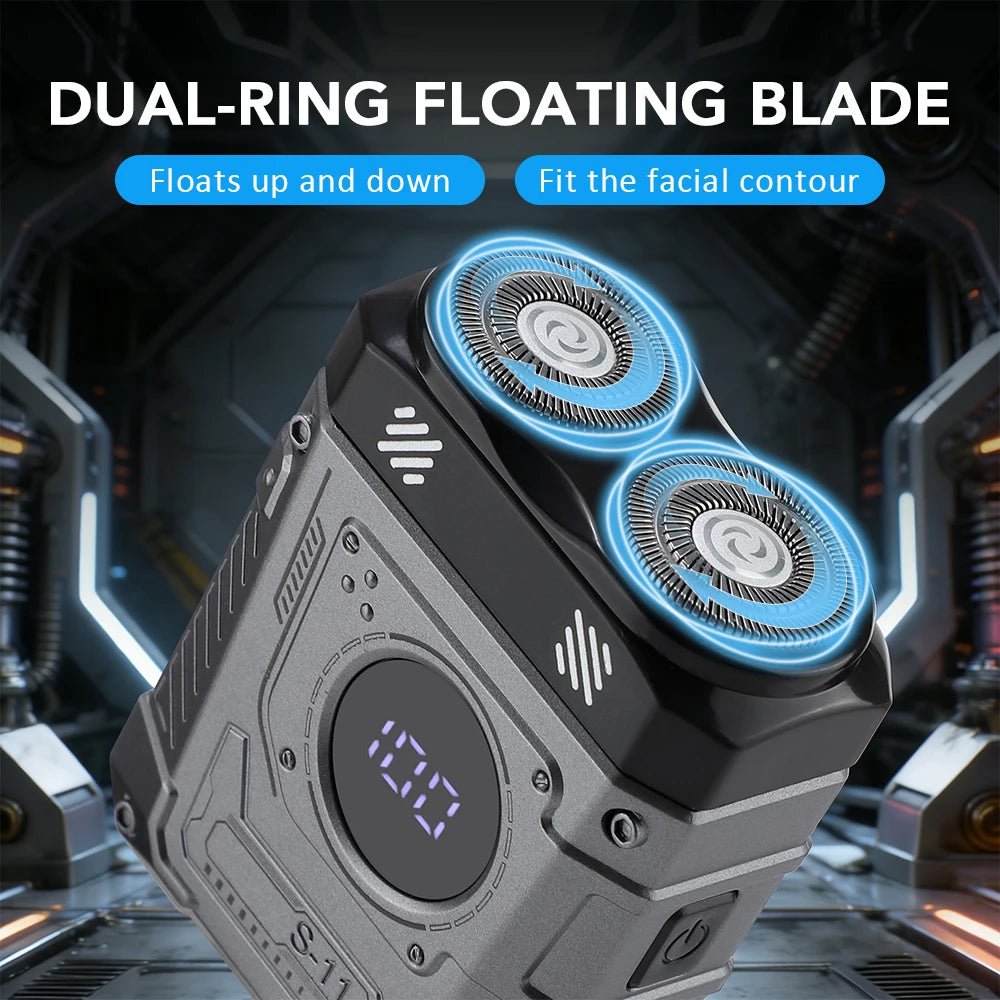 Portable Dual-Head Electric Shaver for Men with LED Battery Display - 20