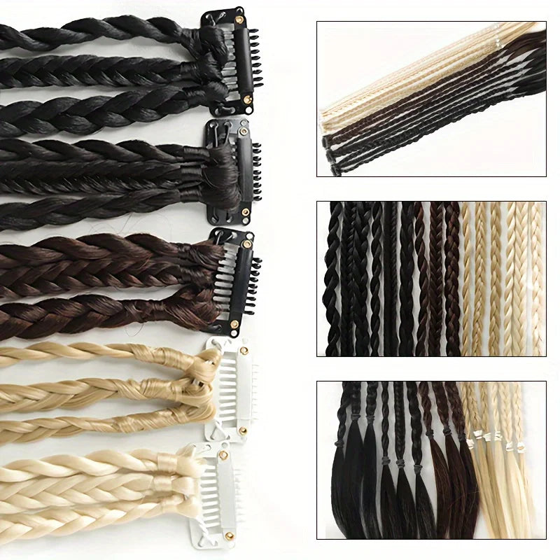 22-Inch Clip-In Braided Hair Extensions for Instant Volume - 4
