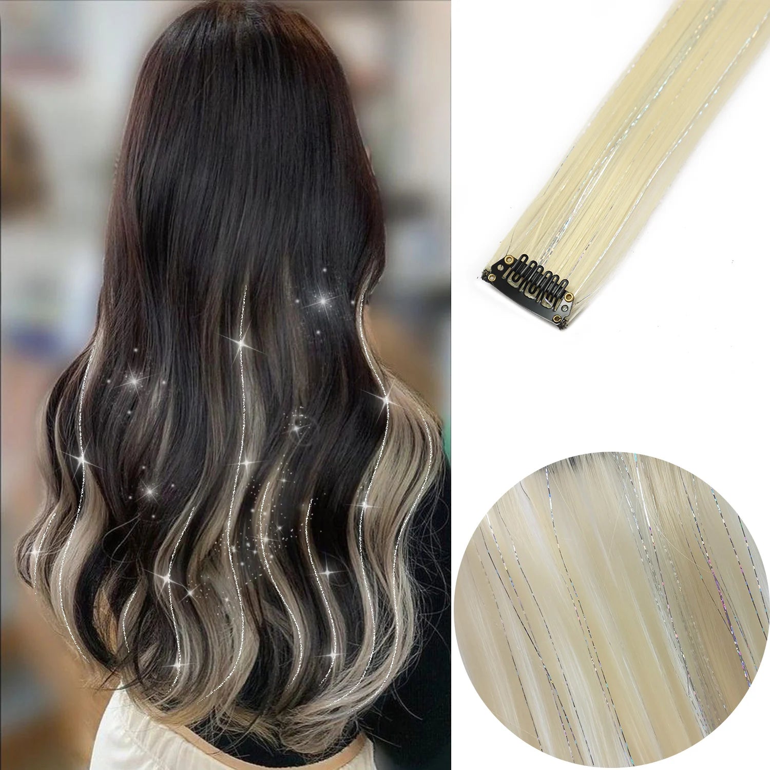 22-Inch Colored Clip-In Hair Extension Highlights - 41
