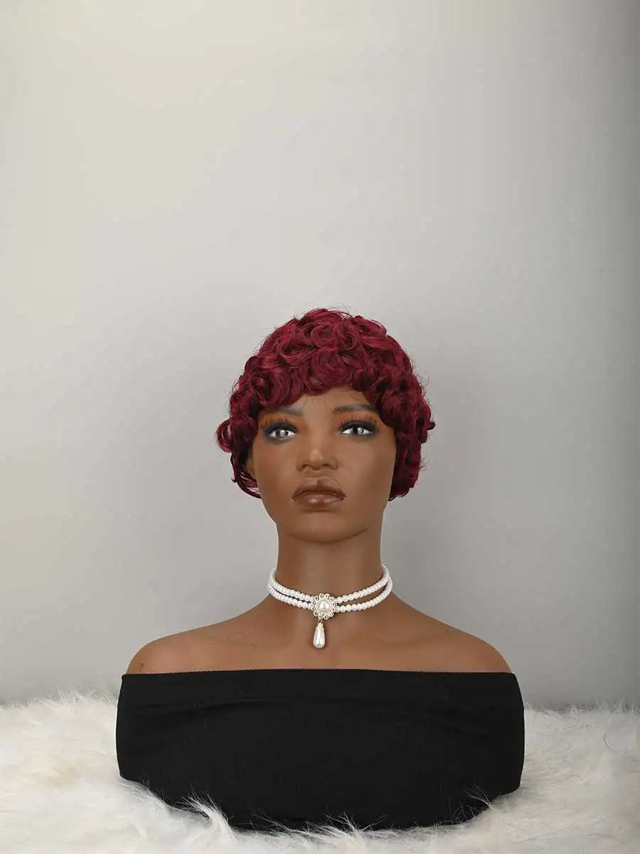 Short Curly Pixie Cut Wig for Daily Wear - 11