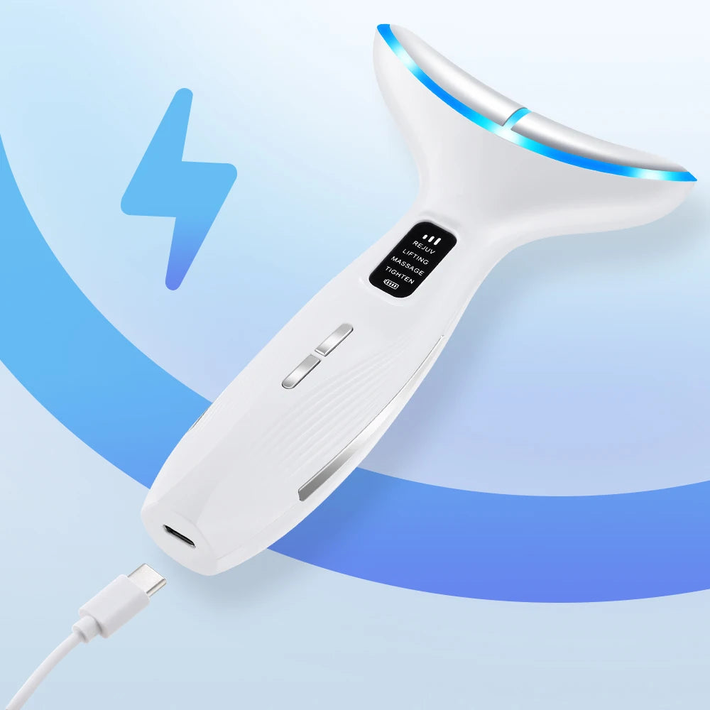 LED Facial and Neck Skin Tightening and Rejuvenation Massager - 23