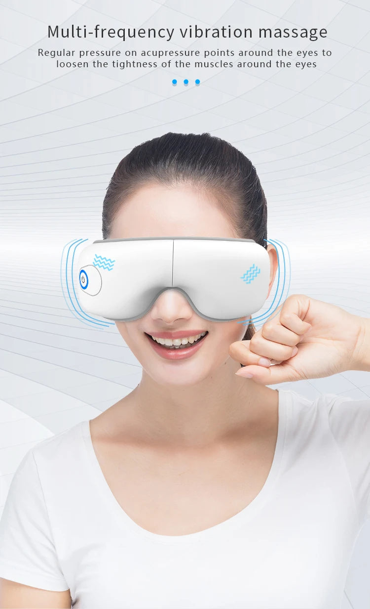 Rechargeable Eye Massager with Heat and Air Compression for Relaxation