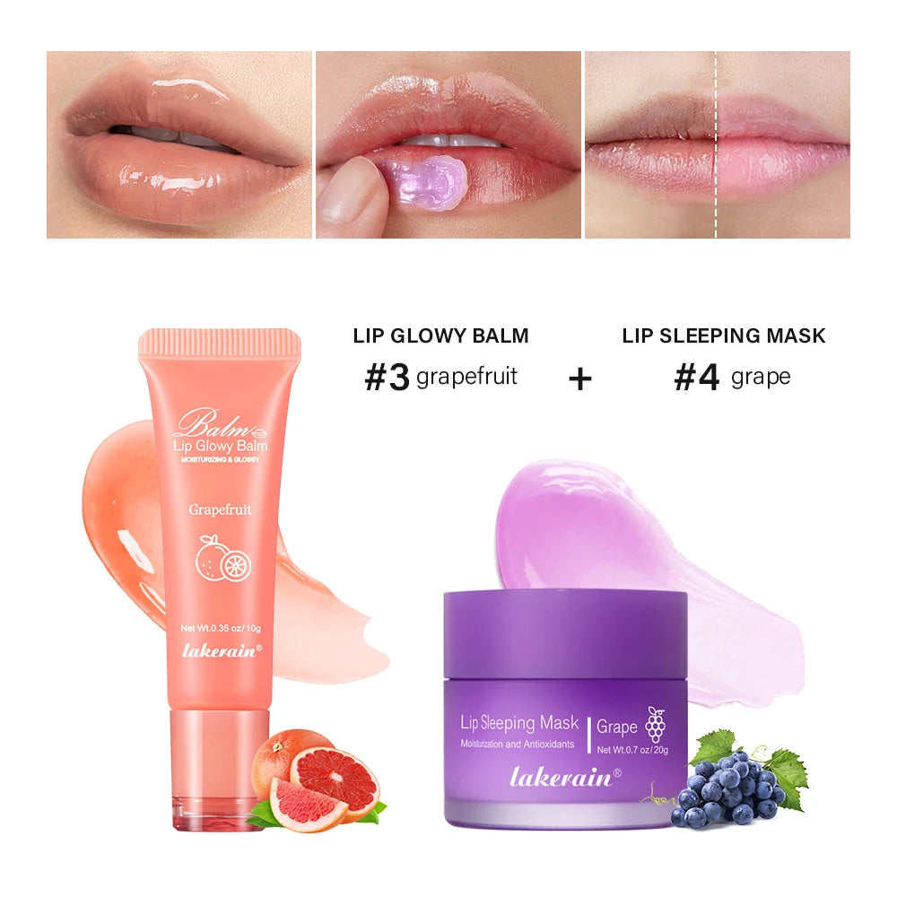 Hydrating Lip Repair Balm and Overnight Recovery Sleeping Mask Set