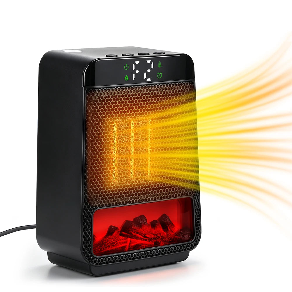 Portable Electric Ceramic Space Heater with Digital Display and Timer