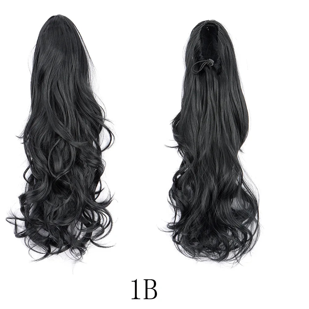 22-Inch Wavy Drawstring Ponytail Extension