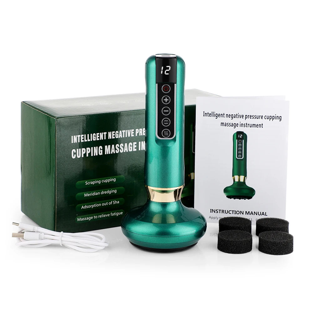 Electric Cupping and Gua Sha Massage Tool for Pain Relief and Recovery