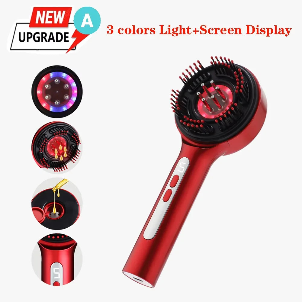 Electric Scalp Massage Comb with Liquid Applicator for Hair Growth