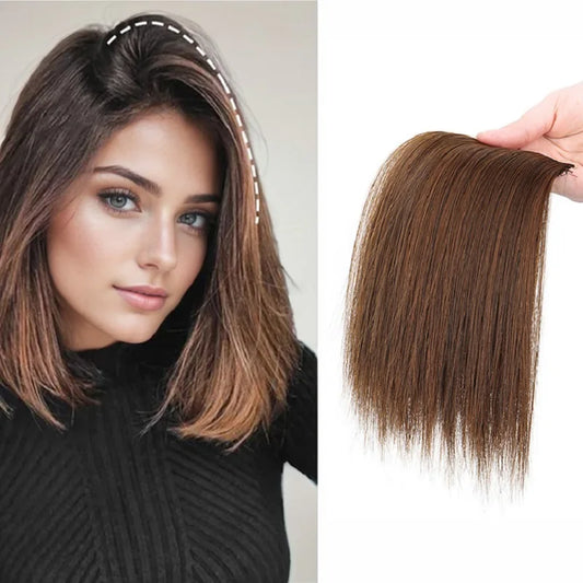 Invisible Clip-In Hair Topper for Volume and Thinning Hair