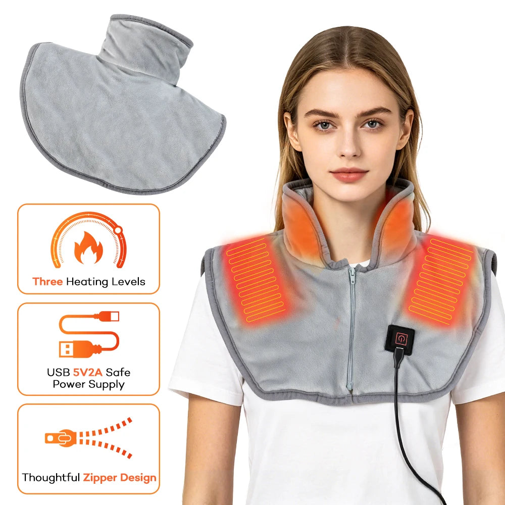 Electric Heated Neck and Shoulder Wrap for Pain Relief and Warmth - 7