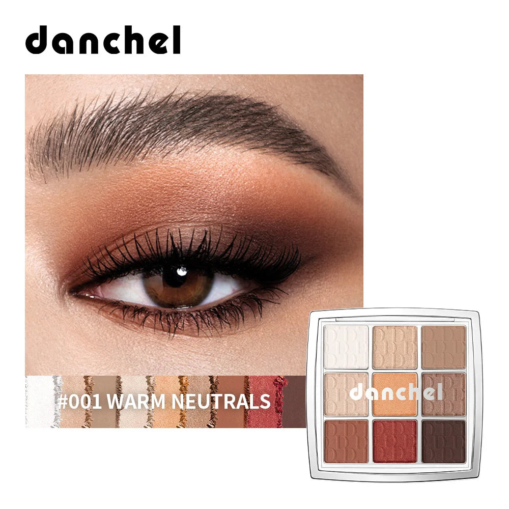 9-Color Professional Eyeshadow Palette for Matte and Shimmer Eye Makeup